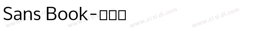 Sans Book字体转换